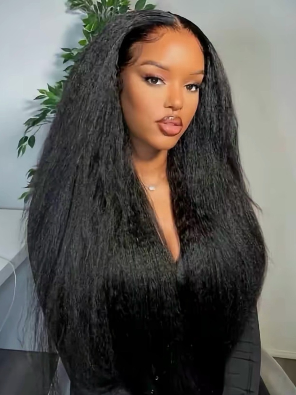 Long Natural Texture Black Women’s Hair Wig - Sleek Volume